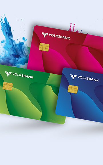 Drei bunte Karten für die Teenscard